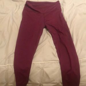 Fabletics burgundy high waisted leggings